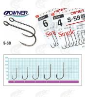Крючок Owner Single Hook S-59 №8 9 шт.