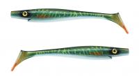 Силиконовая приманка Strike Pro Pig Shad Tournament #MN3 Green Motorola Pike UV (2 шт.)
