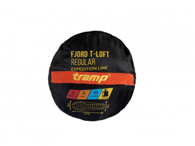 Спальный мешок кокон Tramp Fjord T-Loft Regular (правый) 225*80*55 см (-20°C)