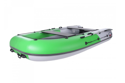 Лодка Grouper GR 335W (кокпит 80 см) НДНД (серо - салатовый ) модель 2026 г