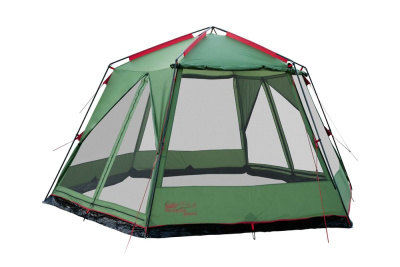 Палатка-Шатер TRAMP LITE Mosquito Green 4.3х3.7х2.25 м (V2) + Съемный пол из терпаулинга