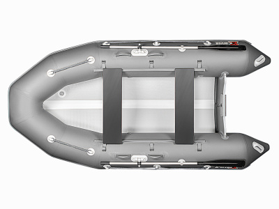 Надувная ПВХ лодка X-River Rocky 335 (синий, черная фурнитура) + дублирование тканью ПВХ дна